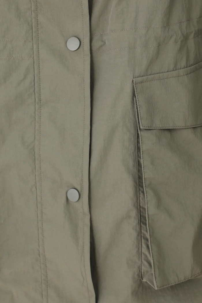 Parka damska gładka kolor zielony RS25-KPD500 zielony