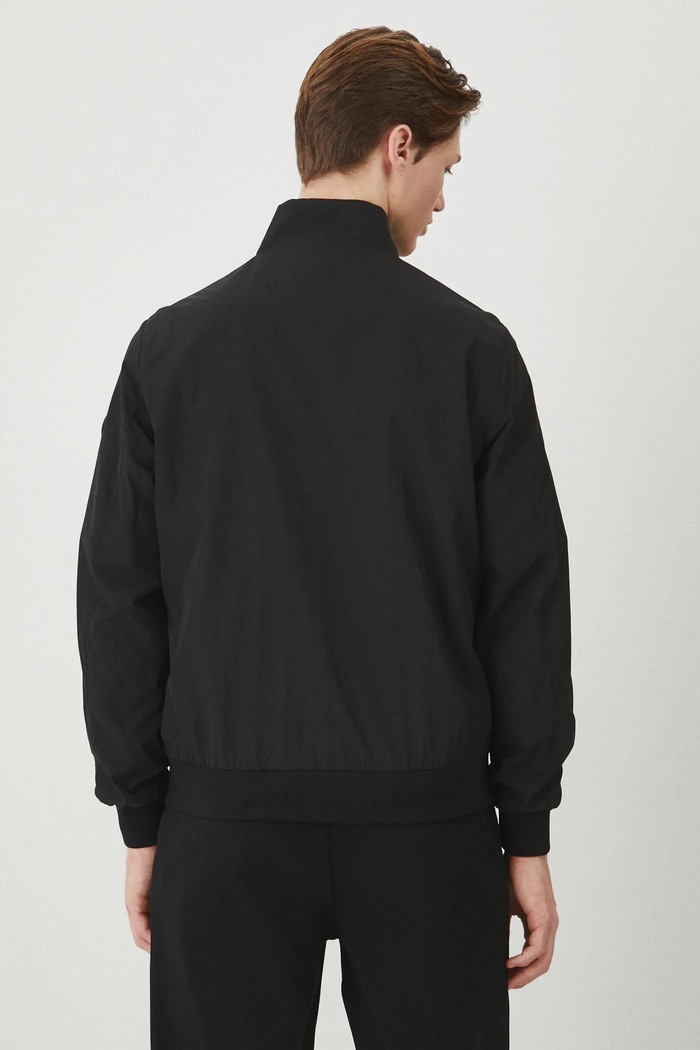 Odzież Kurtka męska typu harrington gładka kolor czarny RS25-KUM600 czarny