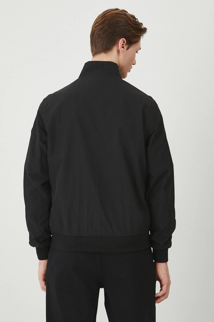 Odzież Kurtka męska typu harrington gładka kolor czarny RS25-KUM600 czarny