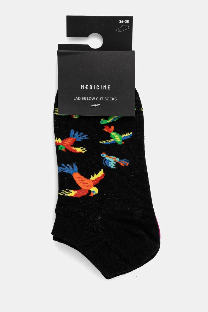 Odzież Skarpetki bawełniane damskie z motywem zwierzęcym (2-pack) kolor multicolor RS25-LGD510 multicolor