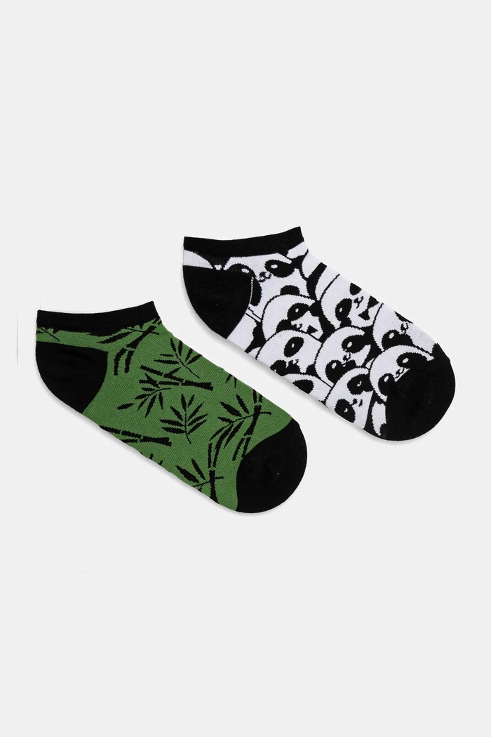 Skarpetki bawełniane damskie w pandy (2-pack) kolor multicolor skarpetki krótkie multicolor RS25.LGD621