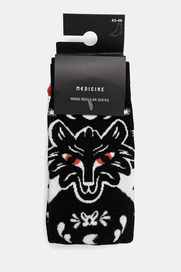 Odzież Skarpetki bawełniane męskie wzorzyste (2-pack) kolor multicolor RS25.LGM110 multicolor