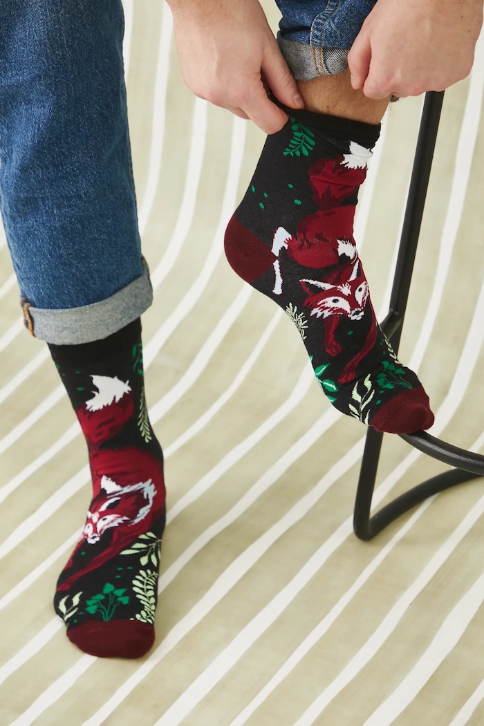 Skarpetki z bawełną męskie z motywem roślinnym i zwierzęcym (2-pack) kolor multicolor skarpetki długie multicolor RS25.LGM114