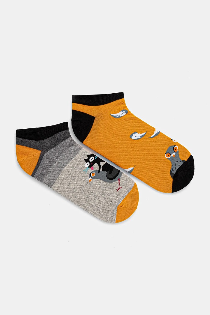Skarpetki bawełniane męskie z motywem zwierzęcym (2-pack) kolor multicolor skarpetki krótkie multicolor RS25-LGM501