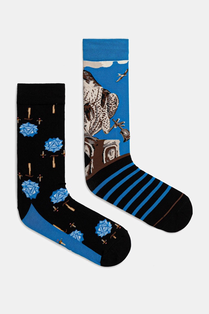 Skarpetki (2-pack) bawełniane męskie z kolekcji El Gato Chimney x Medicine kolor multicolor multicolor RS25-LGM851