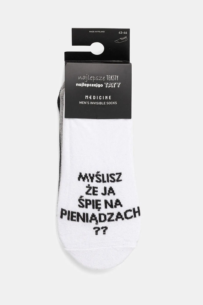 Odzież Skarpetki bawełniane męskie z napisami (3-pack) kolor multicolor RS25-LGMB06 multicolor