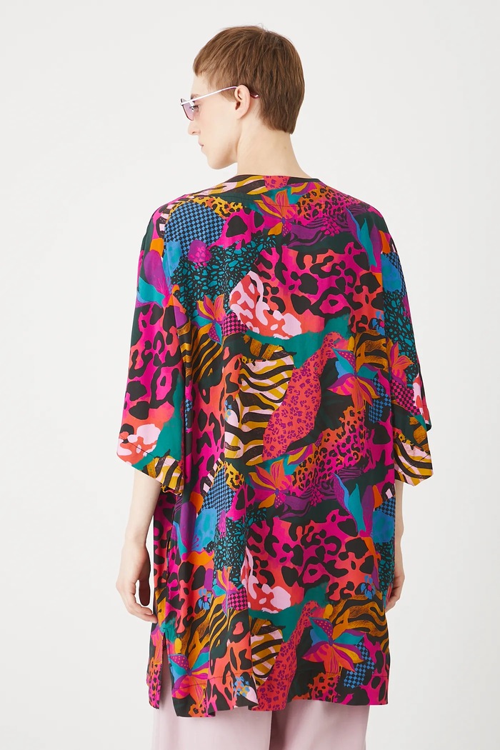 Oblečení Kimono dámské se vzorem více barev RS25-NKDC00 vícebarevná