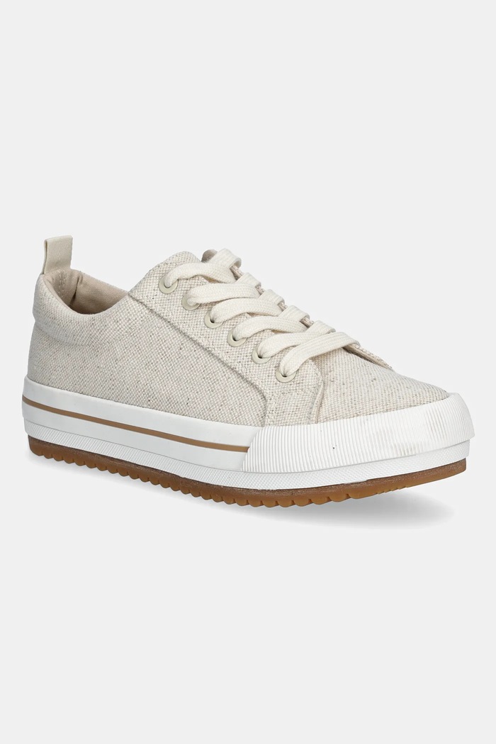Medicine scarpe da ginnastica misto lino beige RS25-OBD501