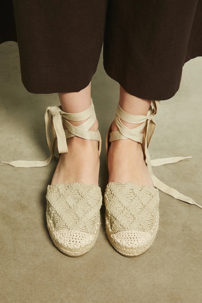 Espadrilky dámske béžová farba plochý béžová RS25-OBD805