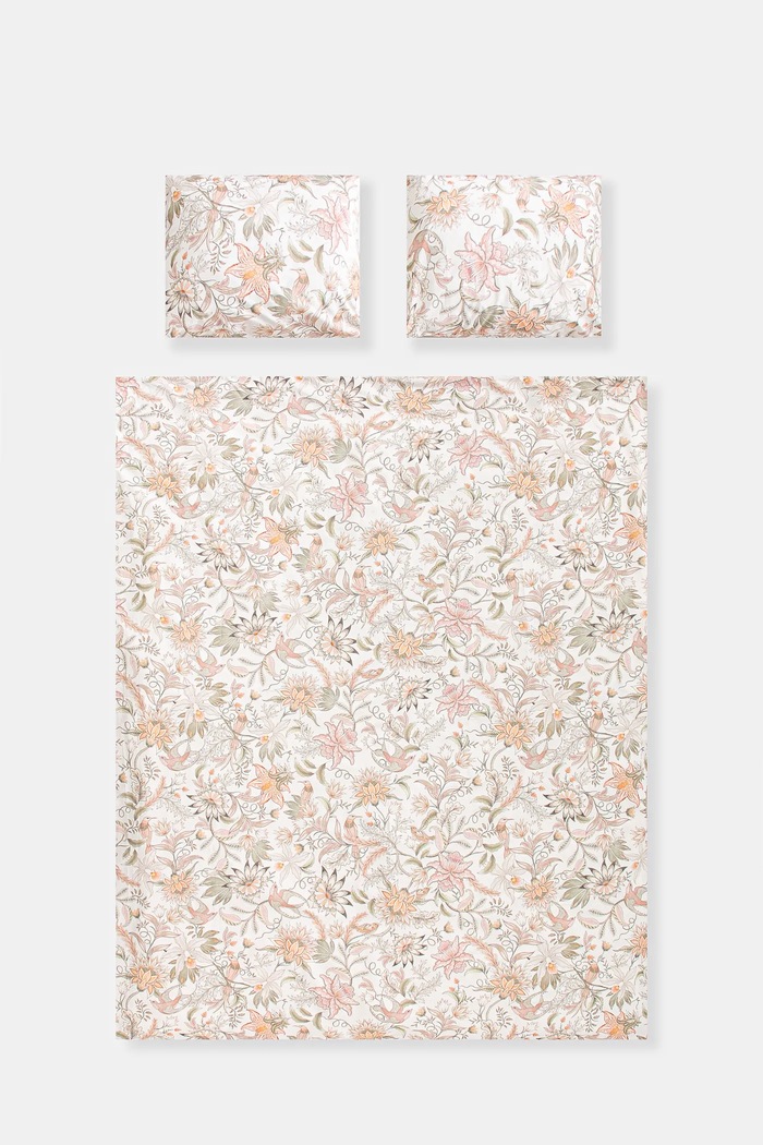 Sada bavlněných povlečení se vzorem 160 x 200 cm béžová barva RS25.PCU505 béžová RS25