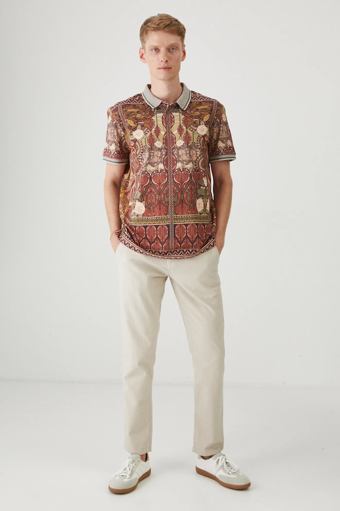 Odzież Polo bawełniane męskie z kolekcji Eviva L'arte z elastanem kolor multicolor RS25.POM200 multicolor