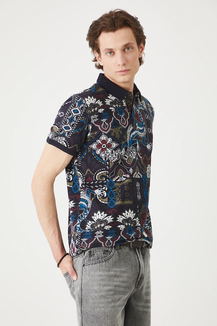 Medicine tricou polo regular multicolor RS25.POMC12