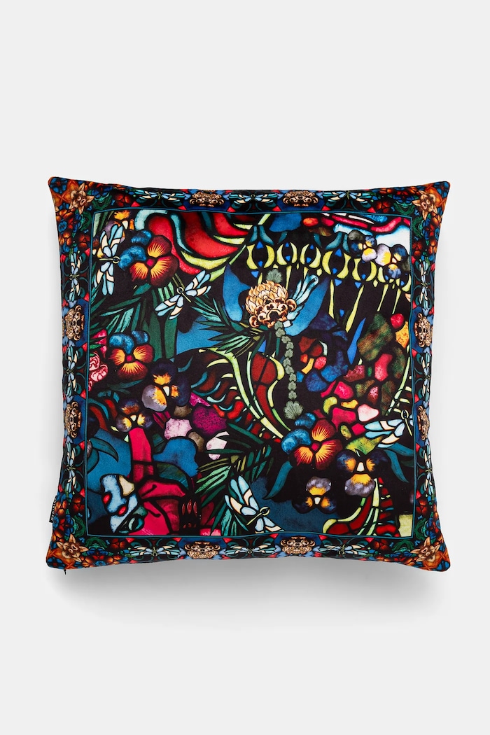 Poszewka dekoracyjna na poduszkę 45 x 45 cm z kolekcji Eviva L'arte kolor czarny czarny RS25-PSU254