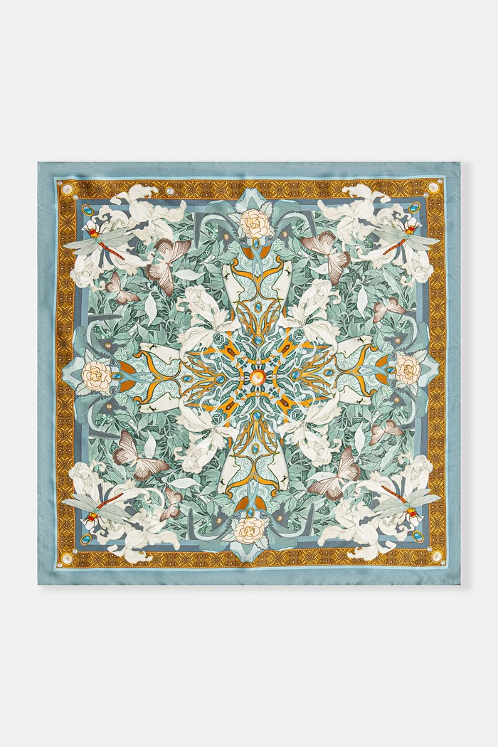 Chusta jedwabna damska 64 x 64 cm z kolekcji Eviva L'arte kolor multicolor RS25.SAD252 multicolor RS25