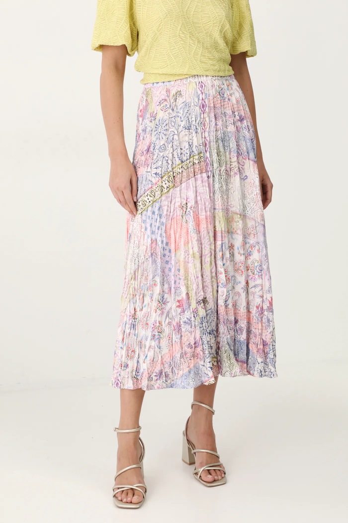 Spódnica damska maxi wzorzysta kolor multicolor RS25-SDD501 multicolor RS25