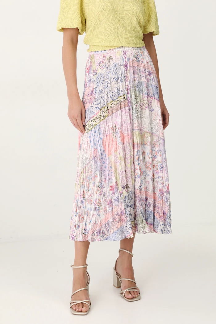Spódnica damska maxi wzorzysta kolor multicolor RS25-SDD501 multicolor RS25