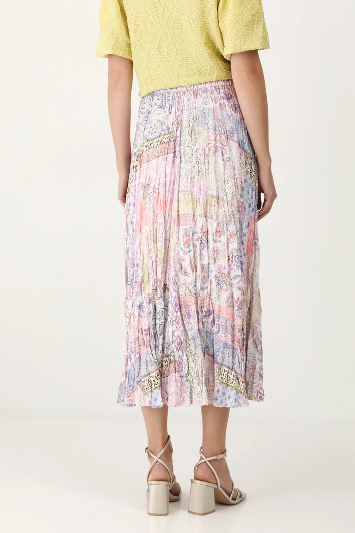 Odzież Spódnica damska maxi wzorzysta kolor multicolor RS25-SDD501 multicolor