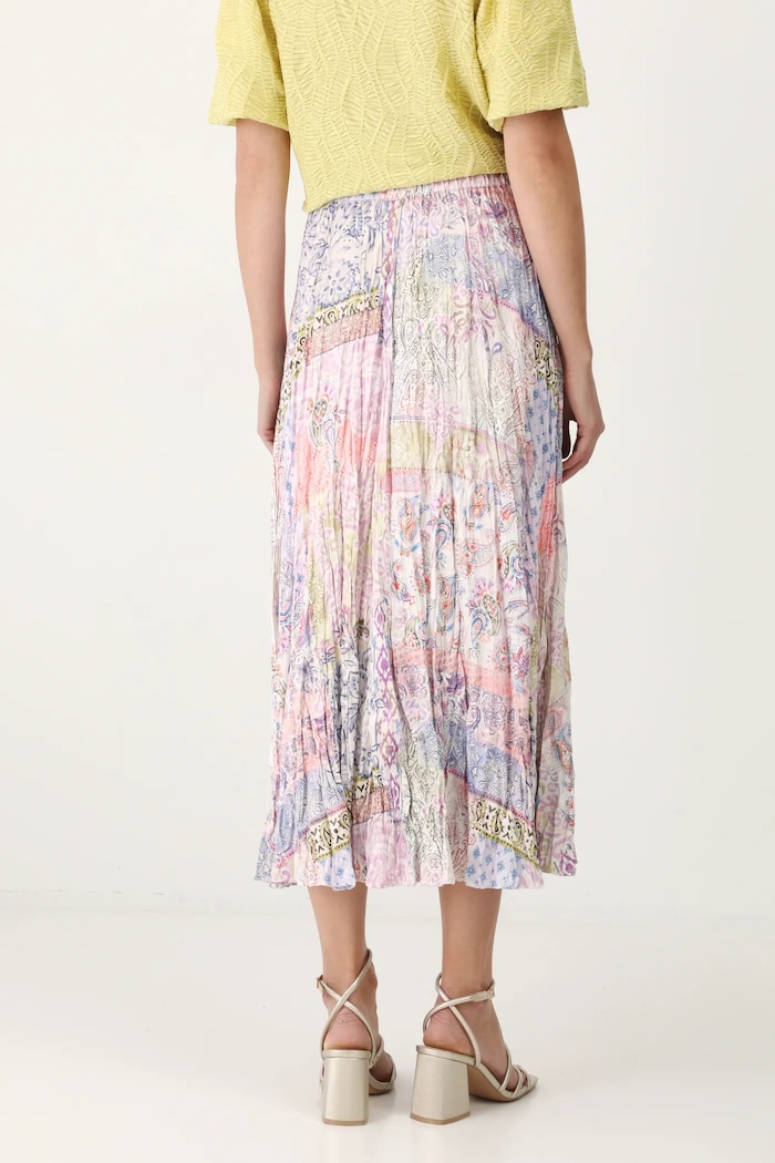 Odzież Spódnica damska maxi wzorzysta kolor multicolor RS25-SDD501 multicolor