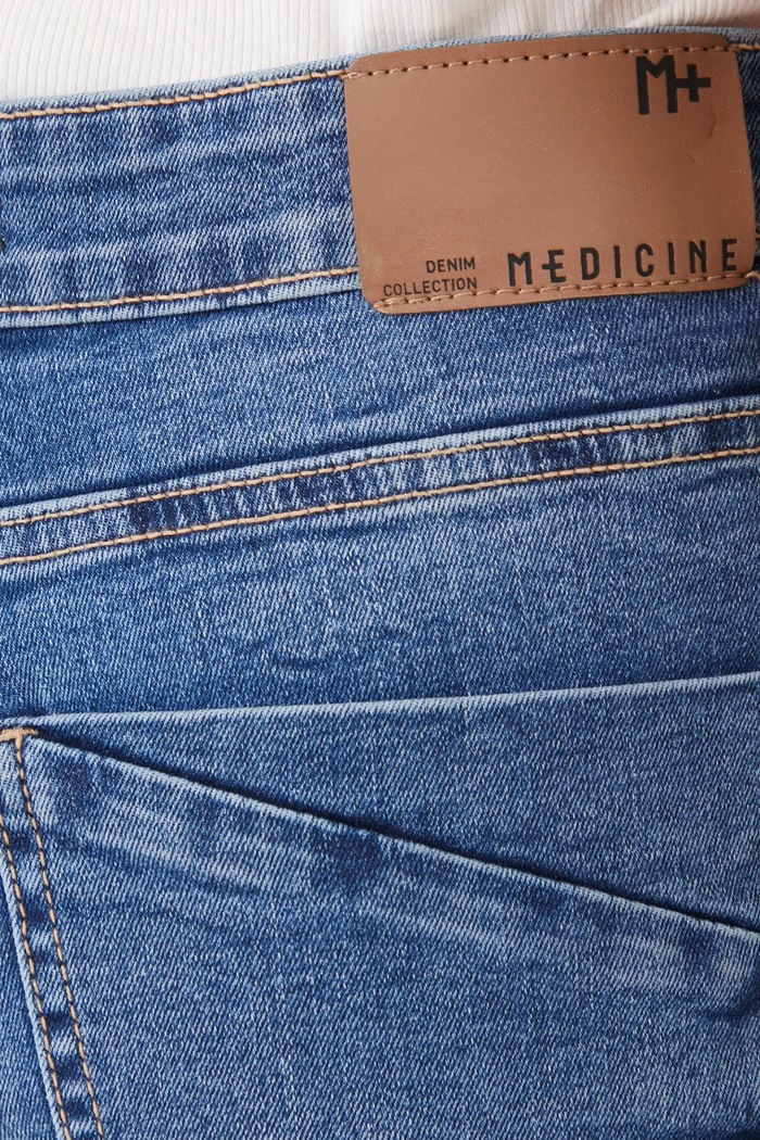 Rifle dámske skinny s praným efektom modrá RS25-SJD020