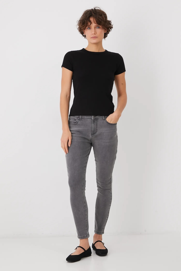 Džíny dámské skinny šedá barva RS25.SJD021 šedá RS25