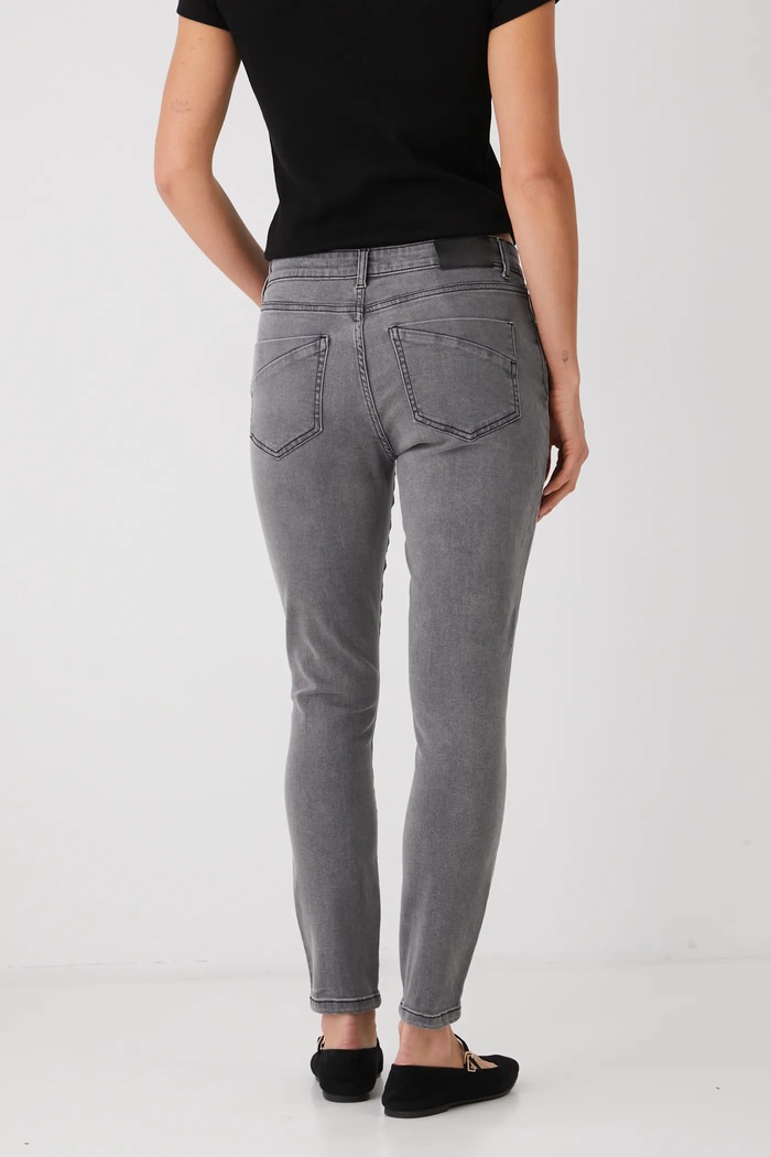 Oblečení Džíny dámské skinny šedá barva RS25.SJD021 šedá