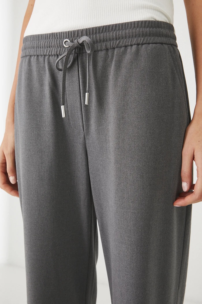 Spodnie damskie wide leg melanżowe kolor szary szary RS25.SPD307