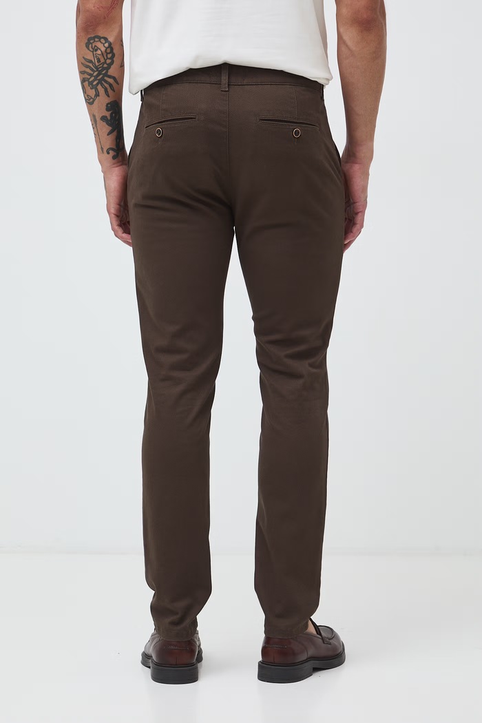 Îmbrăcăminte Medicine pantaloni chinos pentru bărbați din bumbac cu elastan RS25-SPM010 maro