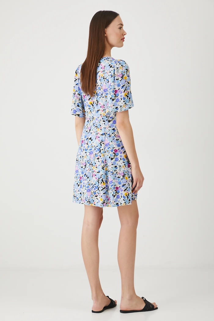 Odzież Sukienka damska mini w kwiaty kolor multicolor RS25-SUD094 multicolor