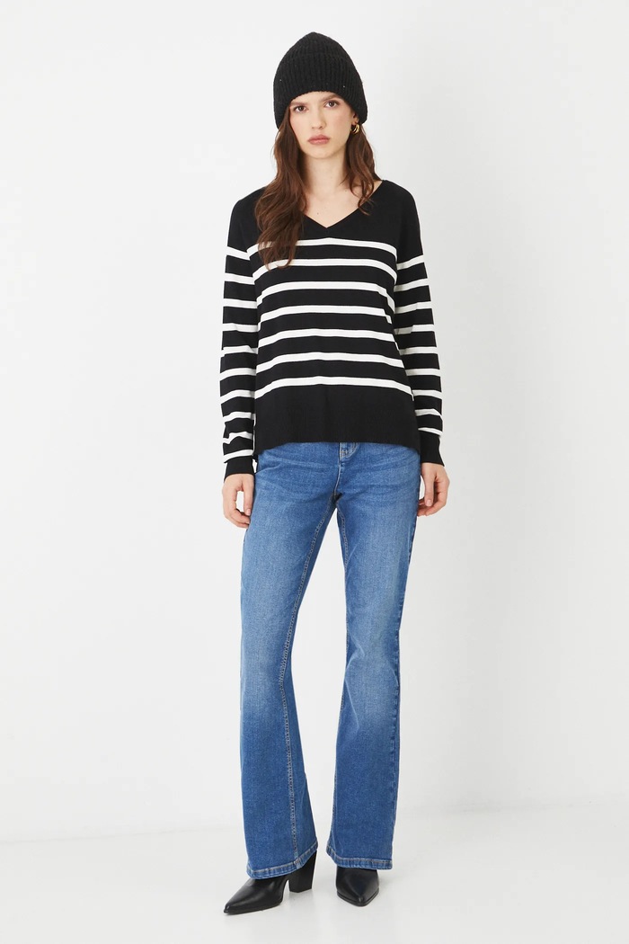 Sweter damski z wiskozą kolor czarny RS25-SWD010 czarny RS25