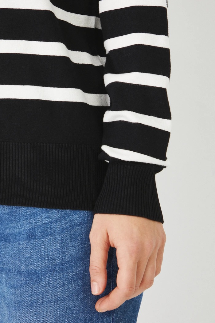 Sweter damski z wiskozą kolor czarny RS25-SWD010 czarny