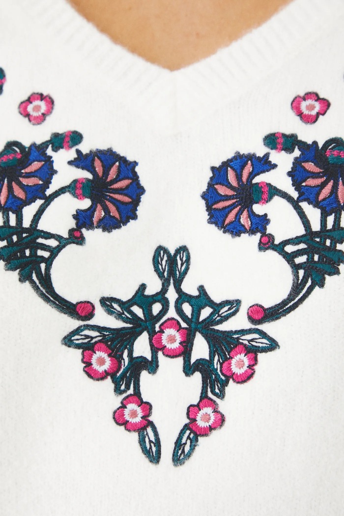 Sweter damski z kolekcji Eviva L'arte kolor beżowy beżowy RS25.SWD204