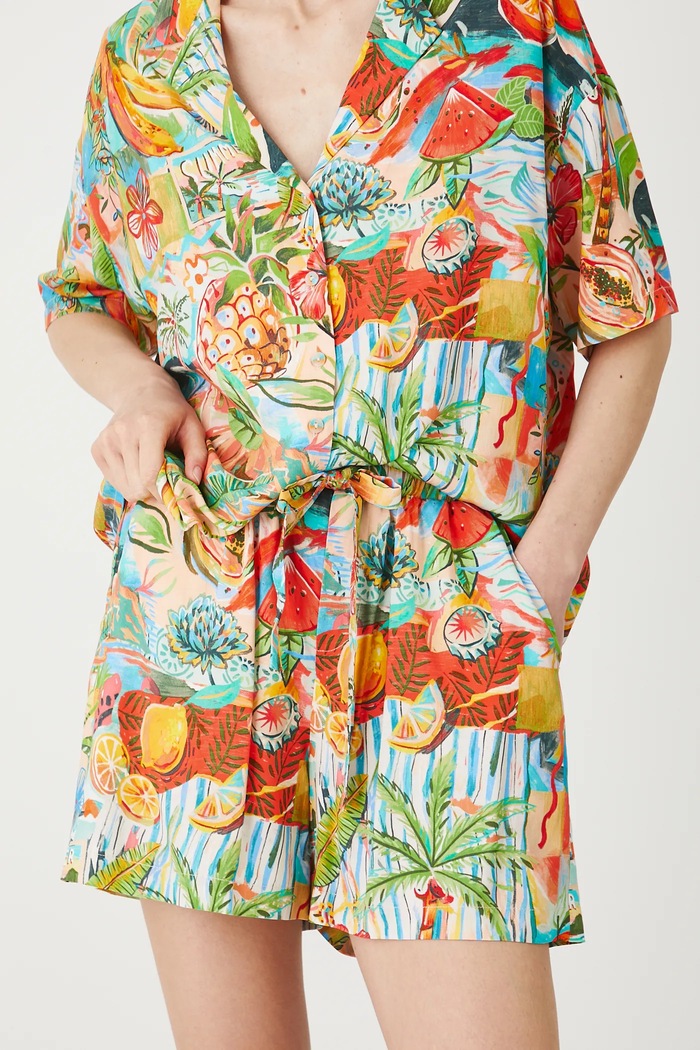 Szorty damskie wzorzyste kolor multicolor multicolor RS25-SZDB10