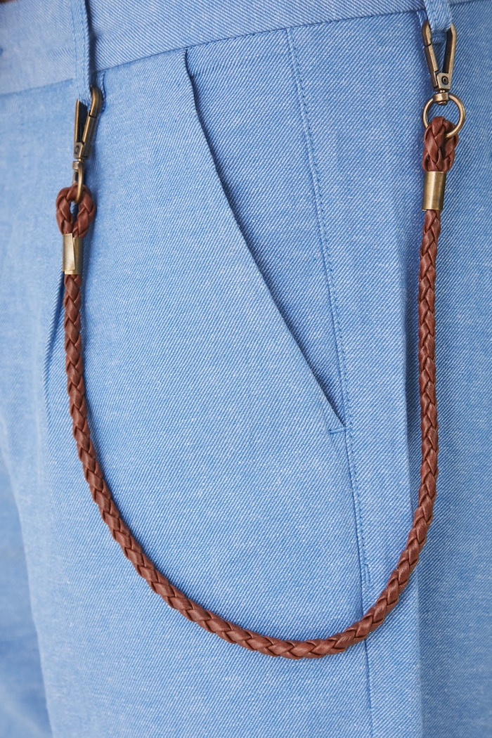 Lanene kratke hlače Medicine plava RS25-SZM072