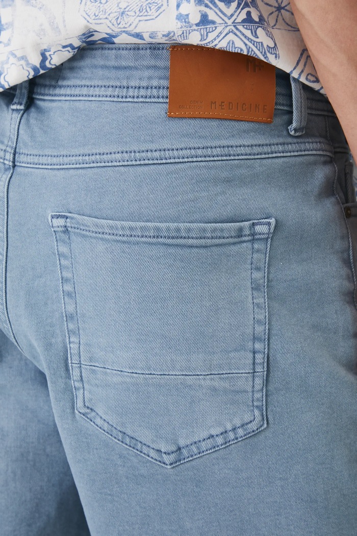 Šortky pánske slim hladký modrá RS25-SZM700