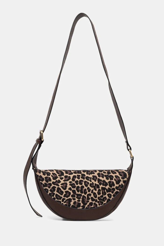 Kabelka dámská z ekologické kůže s leopardím vzorem hnědá barva RS25-TOD810 hnědá RS25