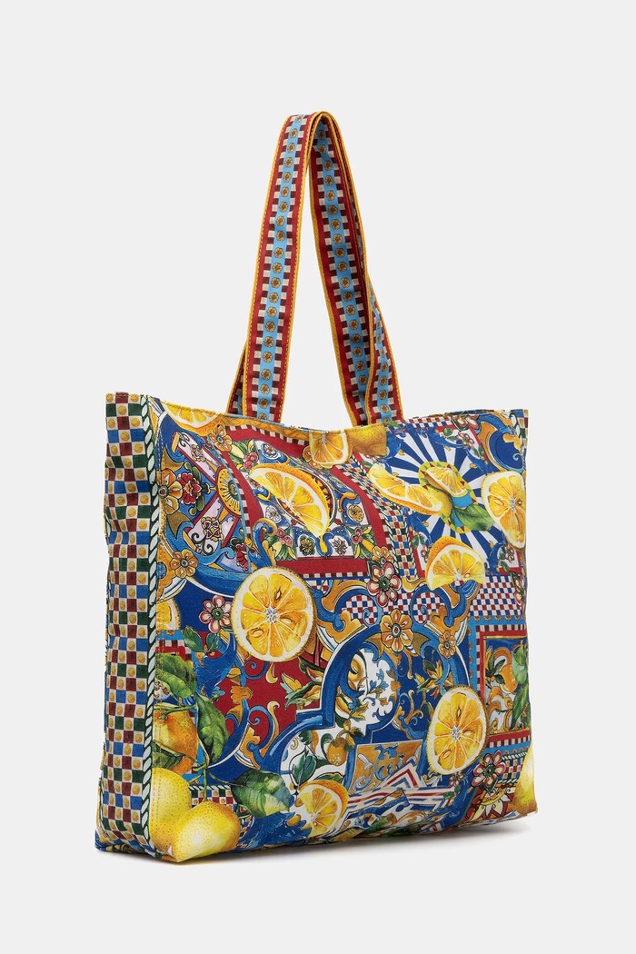 Akcesoria Torebka bawełniana damska wzorzysta kolor multicolor RS25.TODB00 multicolor