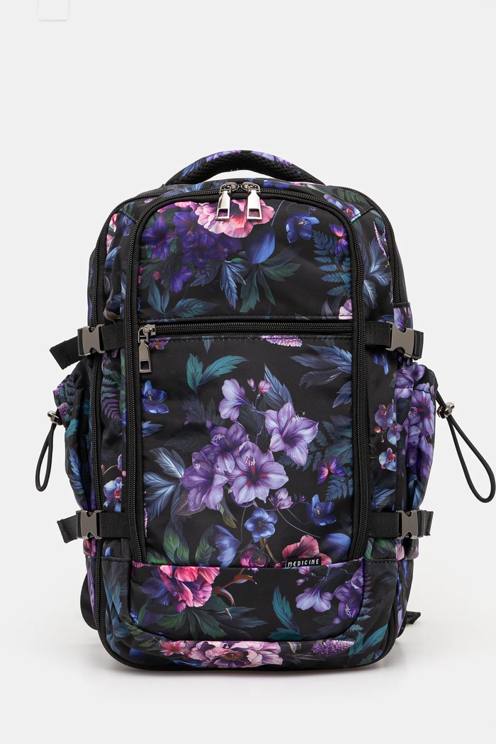 Plecak podróżny kabinowy w kwiaty wzorzyste multicolor RS25.TPD303