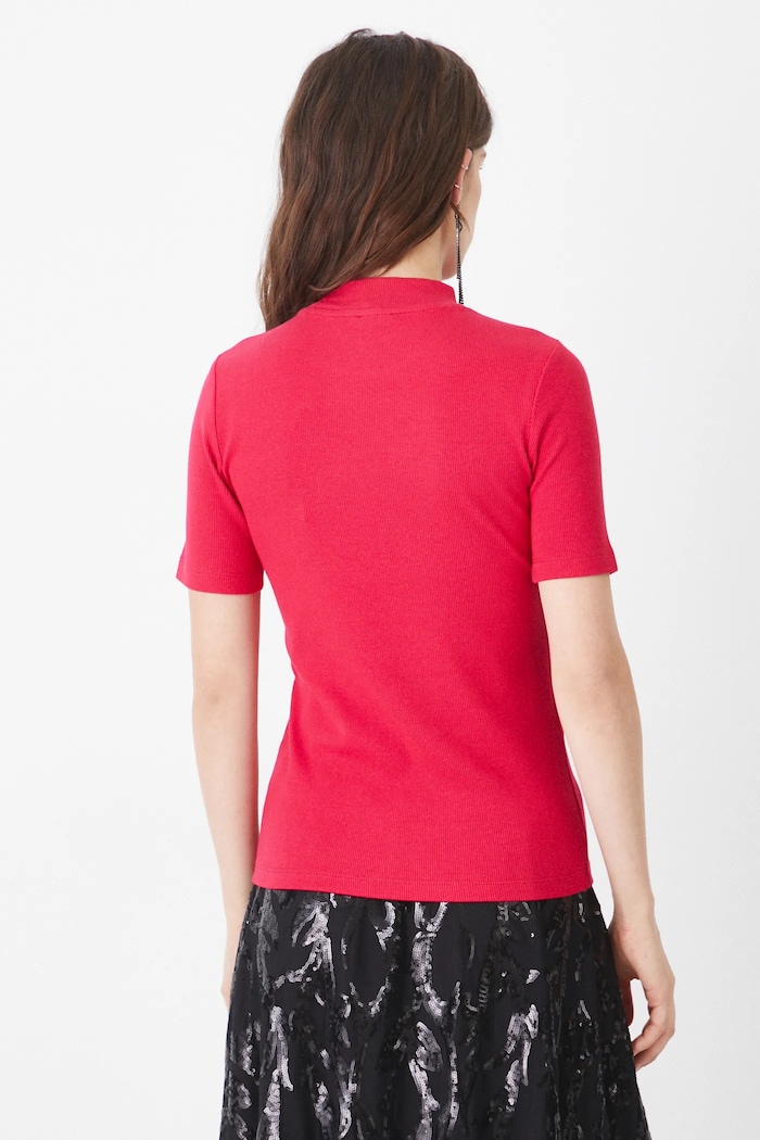 Odzież T-shirt damski z modalem kolor czerwony RS25-TSD011 czerwony