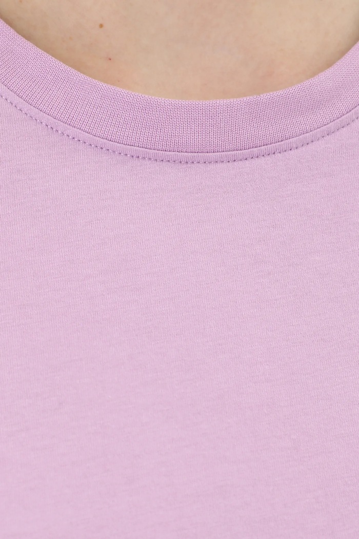 T-shirt bawełniany damski gładki kolor fioletowy RS25-TSD054 fioletowy