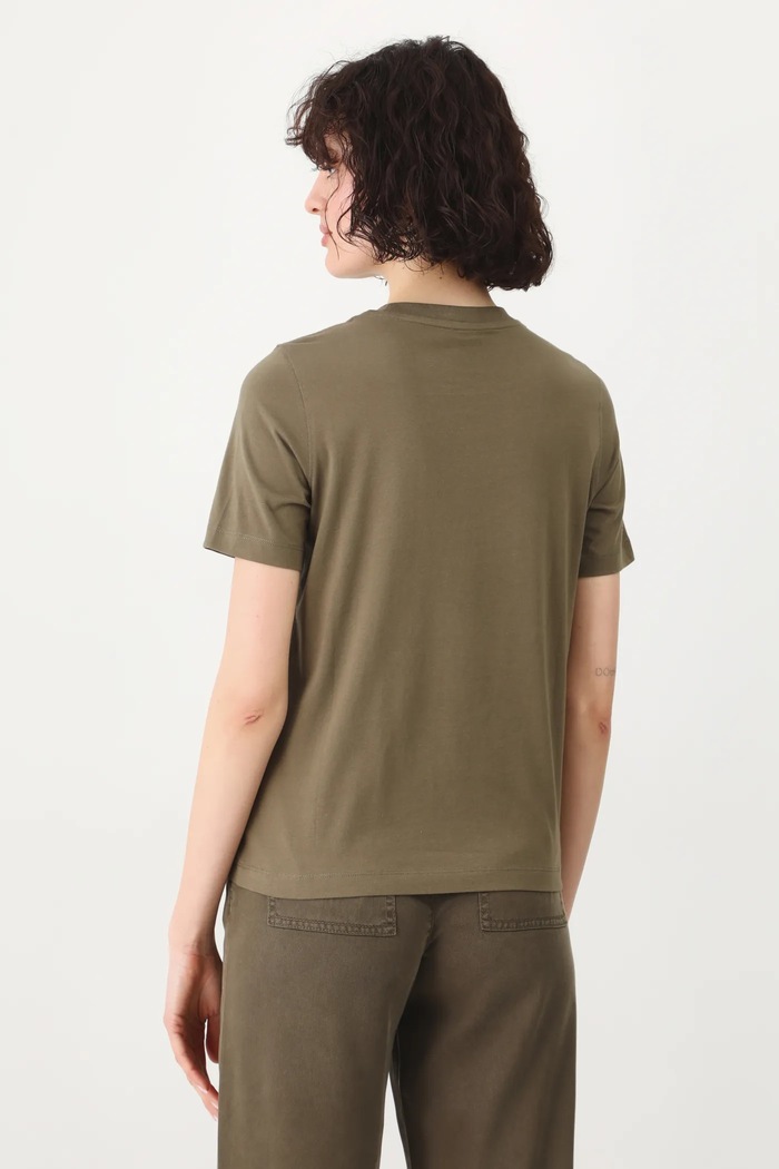 Odzież T-shirt bawełniany damski gładki kolor zielony RS25-TSD054 zielony