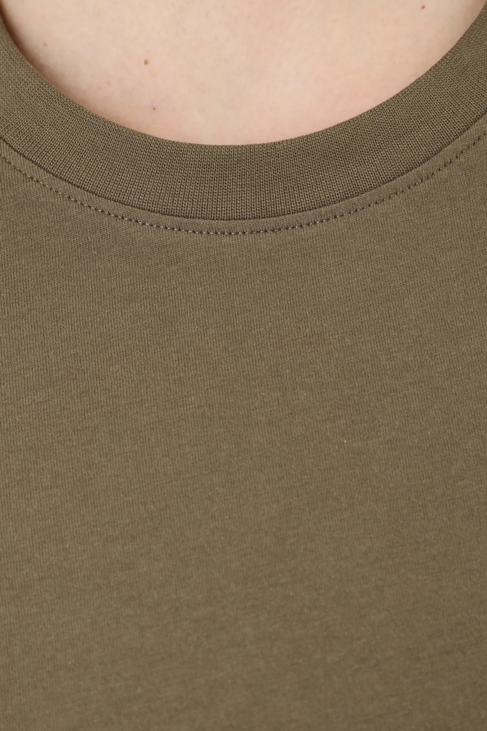 T-shirt bawełniany damski gładki kolor zielony RS25-TSD054 zielony
