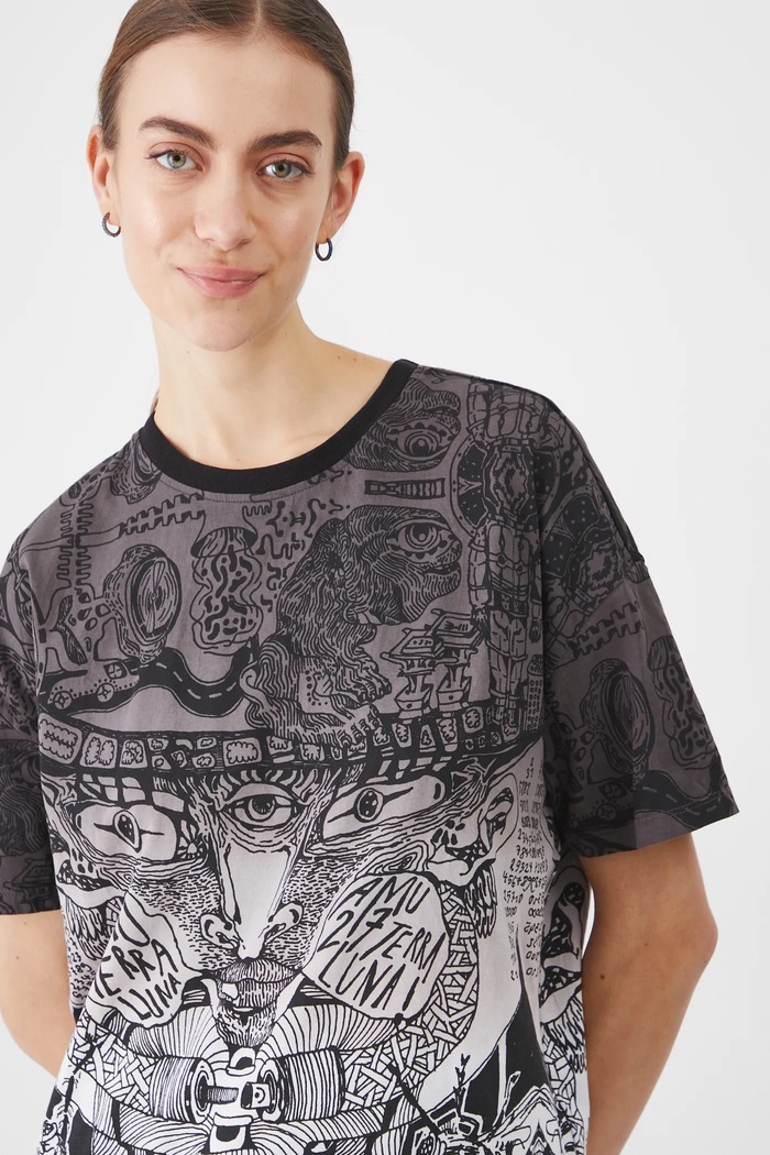 T-shirt bawełniany damski by Zach Wygibajtus, Grafika Polska kolor szary RS25-TSD461 szary RS25