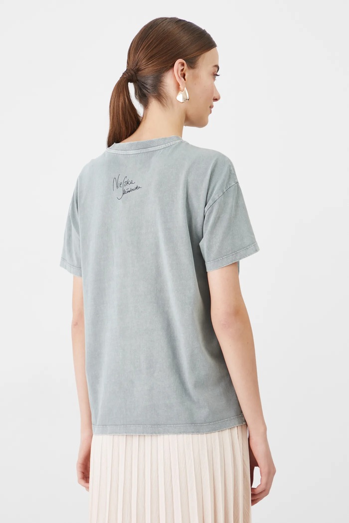 T-shirt bawełniany damski by Nieszka Skłodowska, Grafika Polska kolor zielony RS25.TSD463 zielony