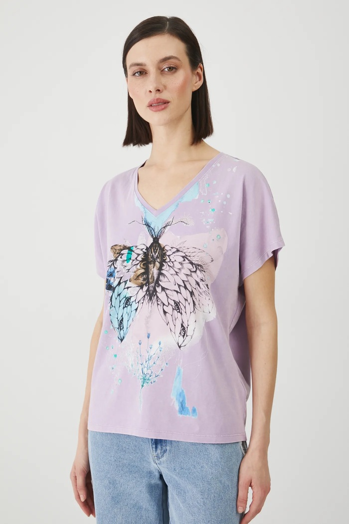 Medicine t-shirt bawełniany RS25-TSD653 fioletowy RS25