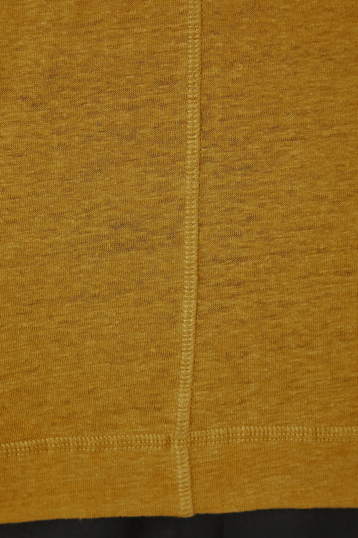 T-shirt lniany damski gładki kolor żółty RS25-TSD803 żółty
