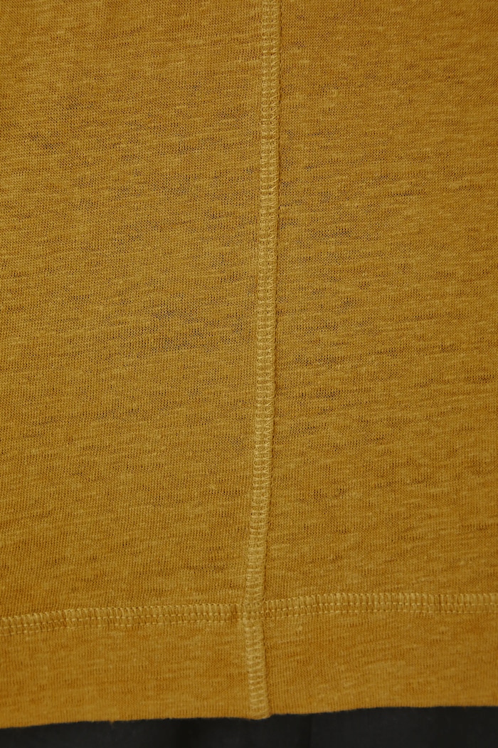 T-shirt lniany damski gładki kolor żółty RS25-TSD803 żółty