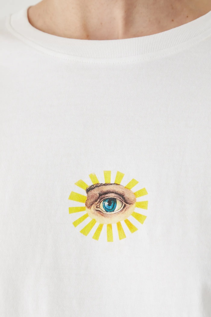 T-shirt bawełniany damski z kolekcji El Gato Chimney x Medicine kolor biały RS25-TSD857