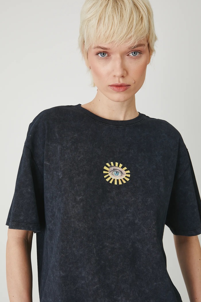 T-shirt bawełniany damski z kolekcji El Gato Chimney x Medicine kolor szary szary RS25-TSD857