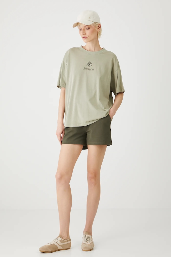 Odzież T-shirt bawełniany damski z kolekcji Medicine x Słowiński Park Narodowy kolor zielony RS25-TSDA51 zielony