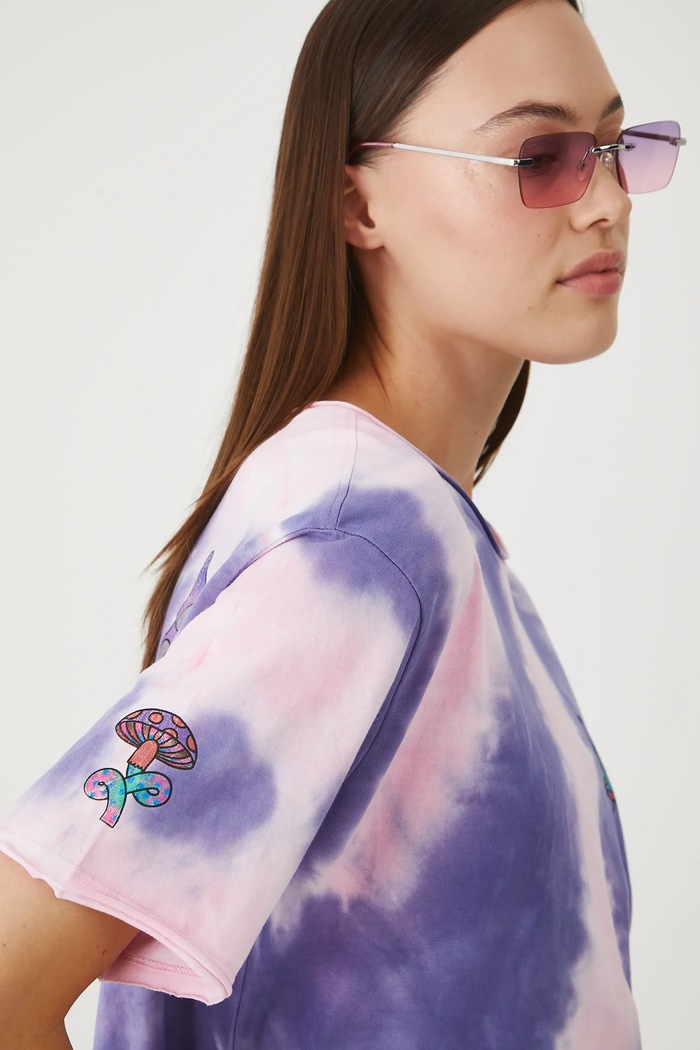 T-shirt bawełniany damski z nadrukami kolor multicolor multicolor RS25-TSDC00